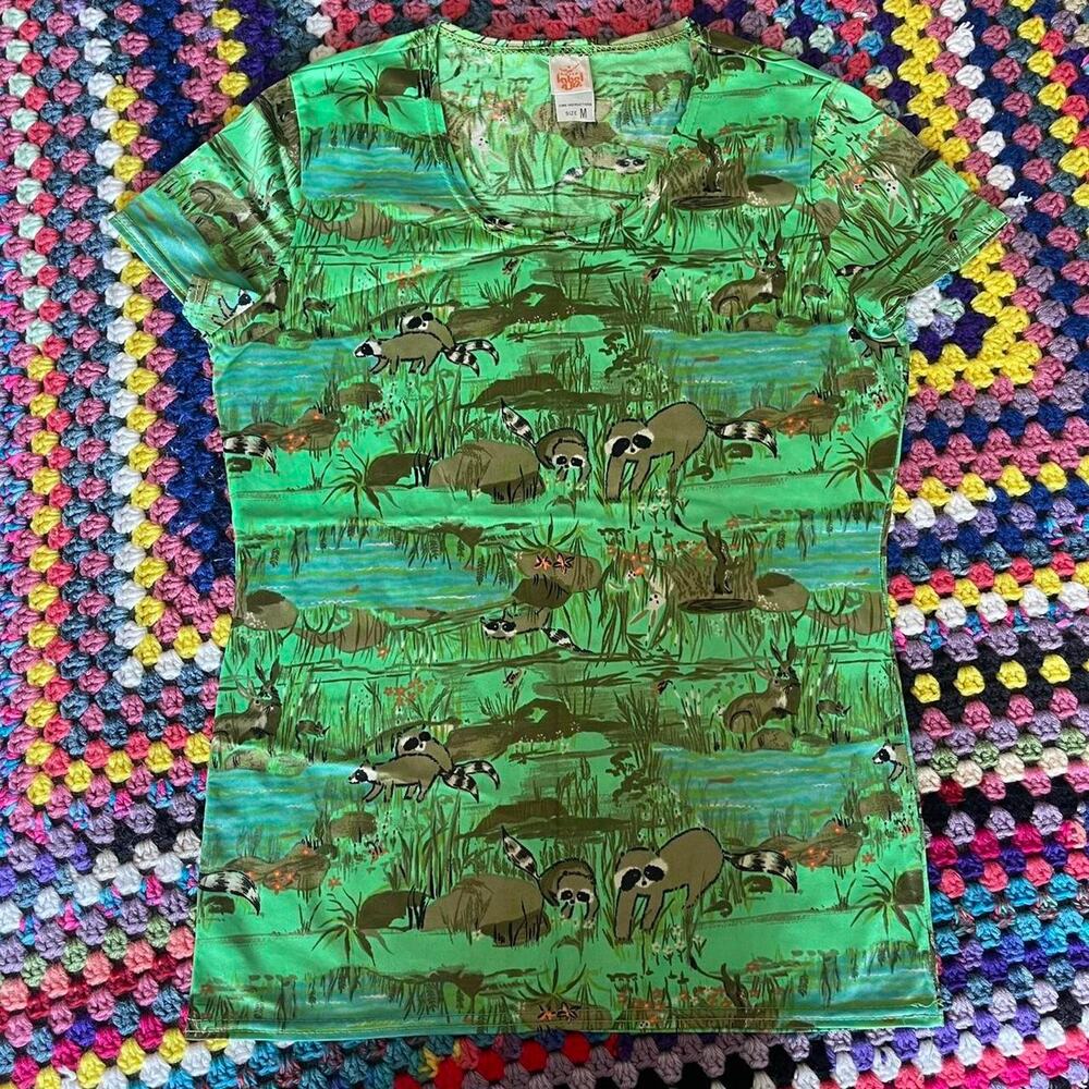 Vintage raccoon patterned shirt